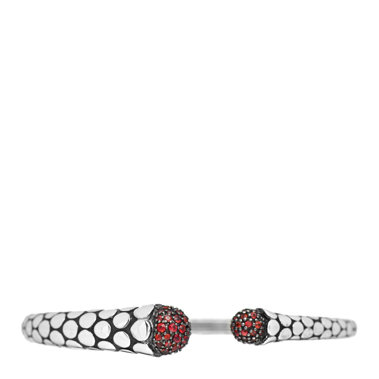 John Hardy Sterling Silver Red Sapphire Dot Cuff Bracelet 1 of 4