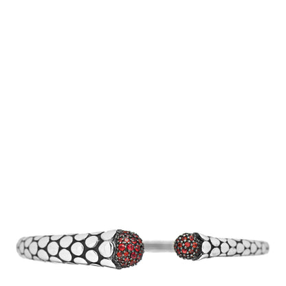 John Hardy Sterling Silver Red Sapphire Dot Cuff Bracelet 1 of 4