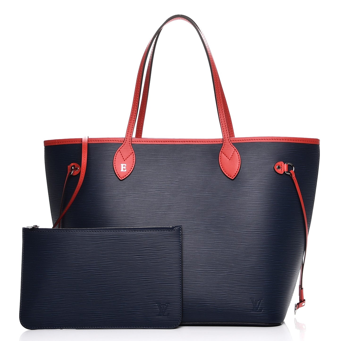 Epi Neverfull MM Indigo Coquelicot