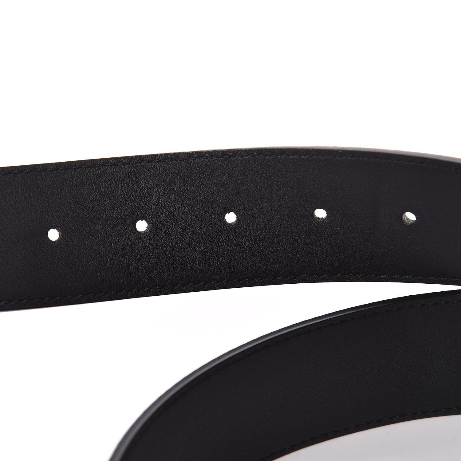 Gucci Moon Calfskin Pearl Double G 40mm Belt 110 44 Black Cream 6 of 7