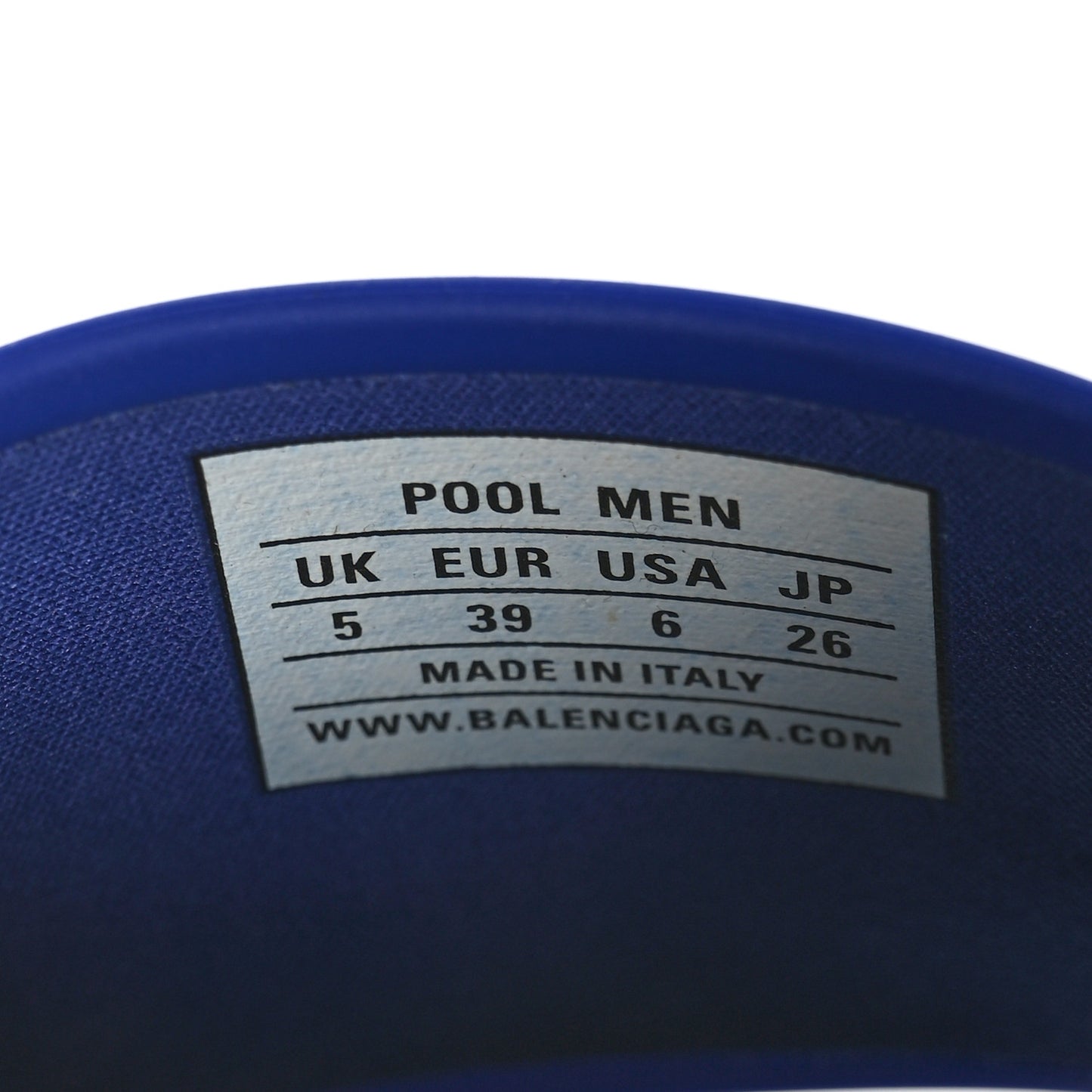 PVC Logo Mens Pool Slide Sandals 39 Blue Black