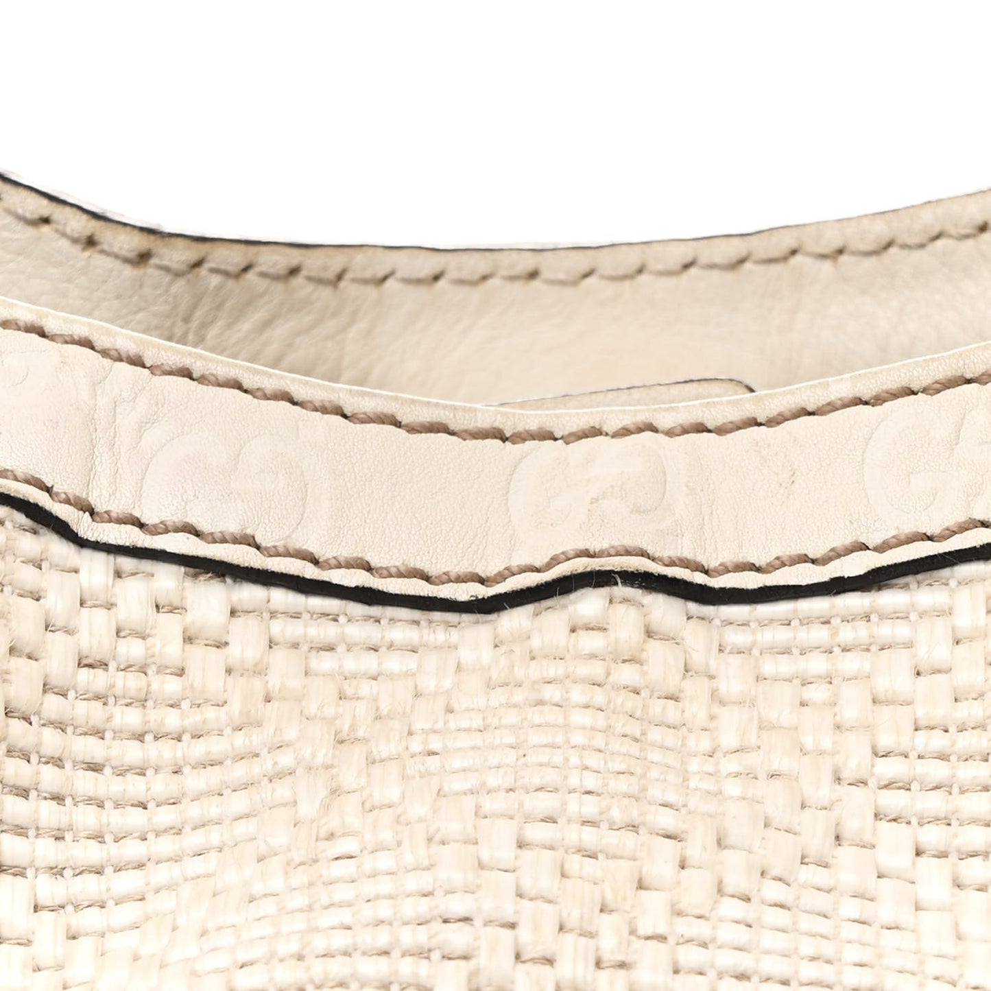 Woven Raffia Diamante Large Sukey Tote Off White