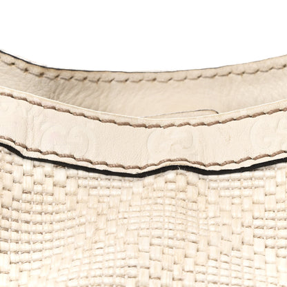 Gucci Woven Raffia Diamante Large Sukey Tote Off White 8 of 12
