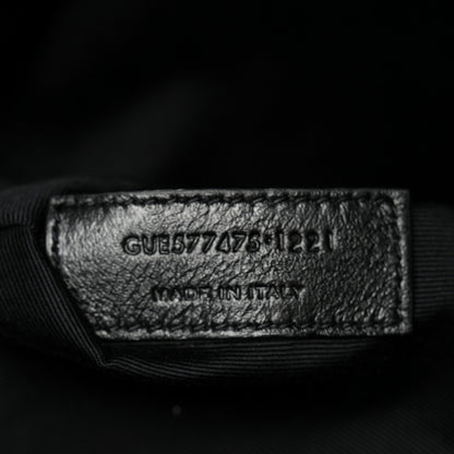 Saint Laurent Lambskin Quilted Medium Loulou Puffer Monogram Chain Satchel Black 7 of 10