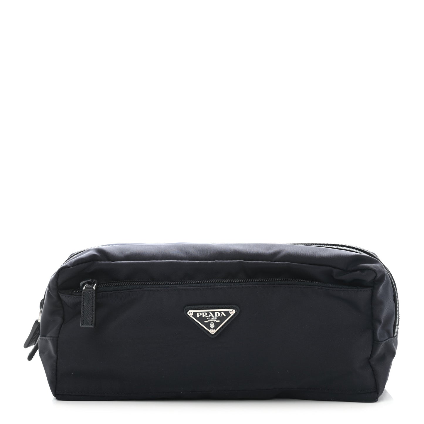 Tessuto Nylon Saffiano Pouch Blue
