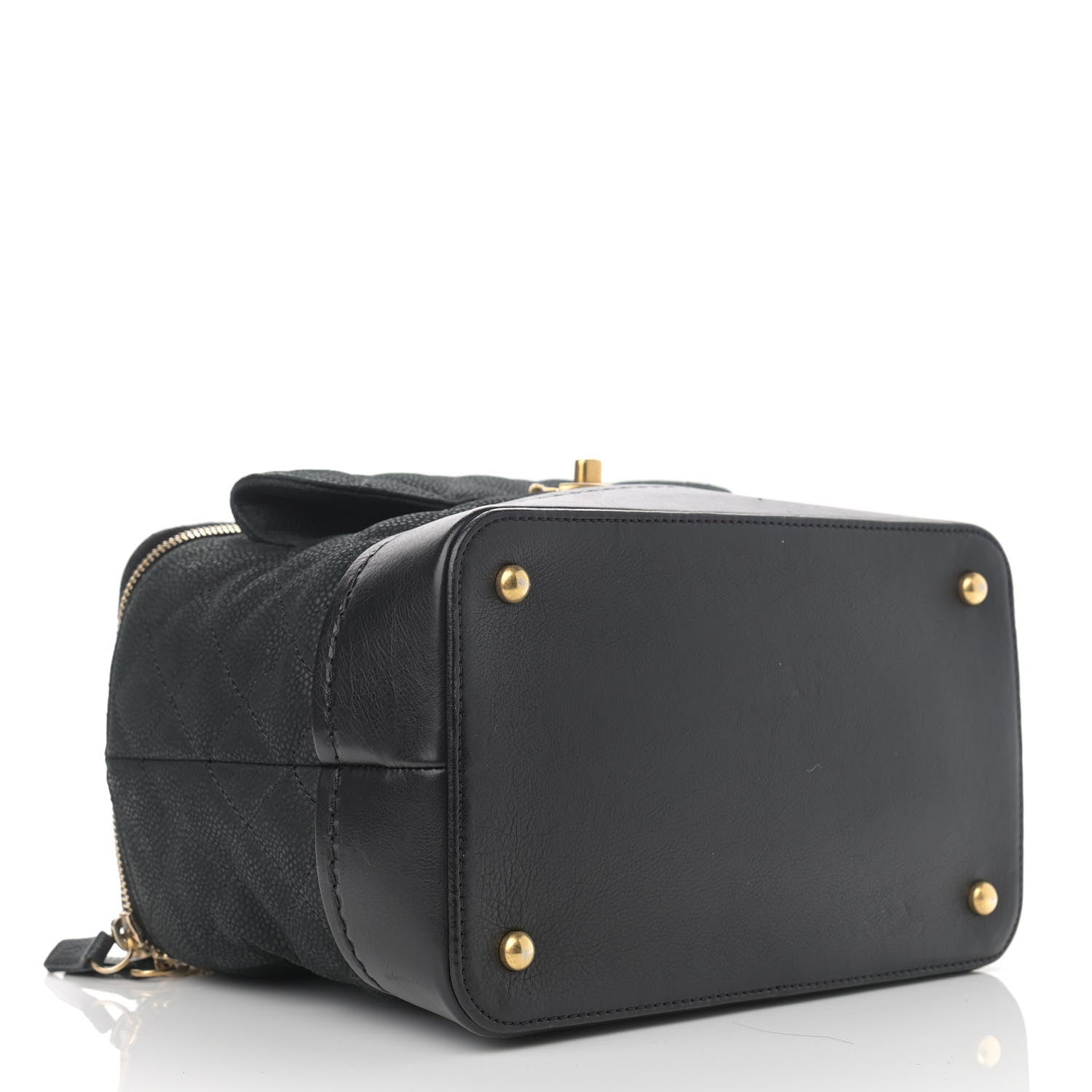 Chanel Iridescent Grained Calfskin Quilted Globe Trotter Vanity Case Black 4 of 12