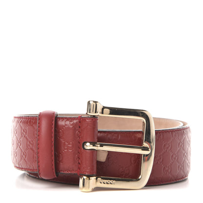 Gucci Soft Microguccissima Margaux Calfskin Belt 80 32 Rosso 1 of 5