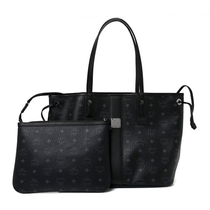 MCM Visetos Medium Liz Reversible Shopper Tote Black 1 of 7