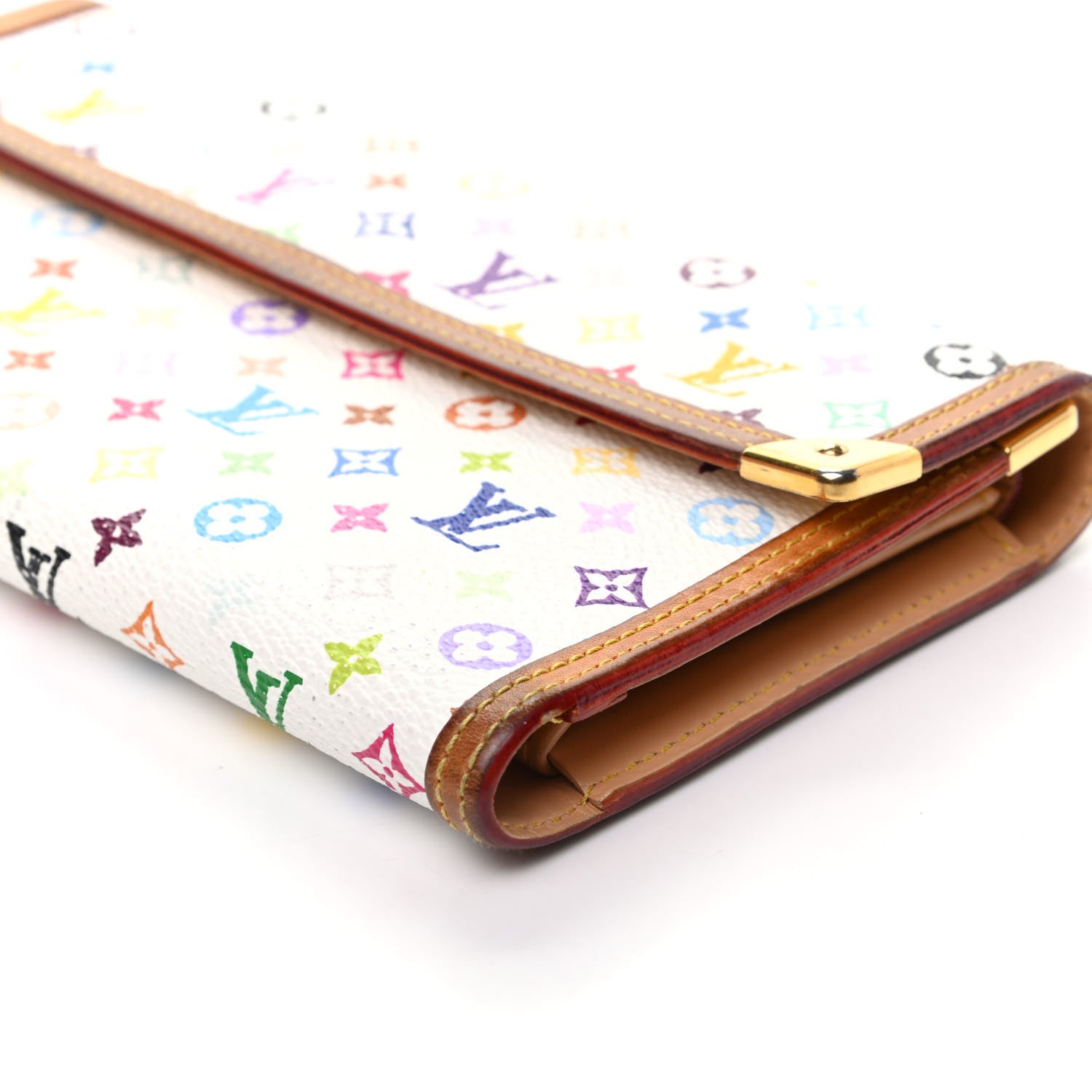 Louis Vuitton Monogram Multicolor Porte Tresor International Wallet White 8 of 8
