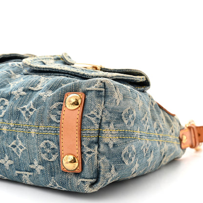 Louis Vuitton Monogram Denim Baggy PM Long Strap Blue 10 of 12