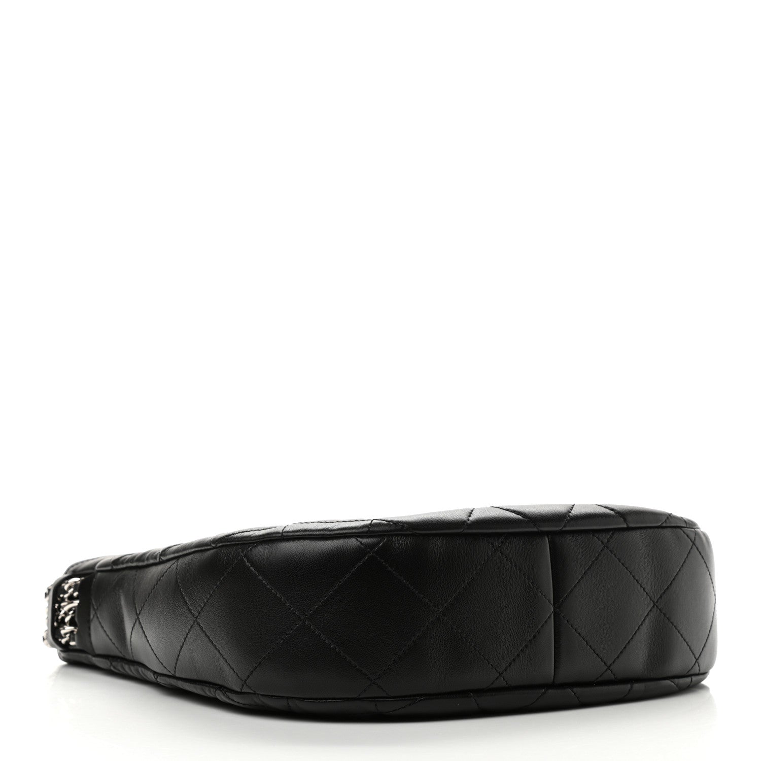 Chanel Lambskin Chain Rows Quilted Chain Hobo Black 4 of 11