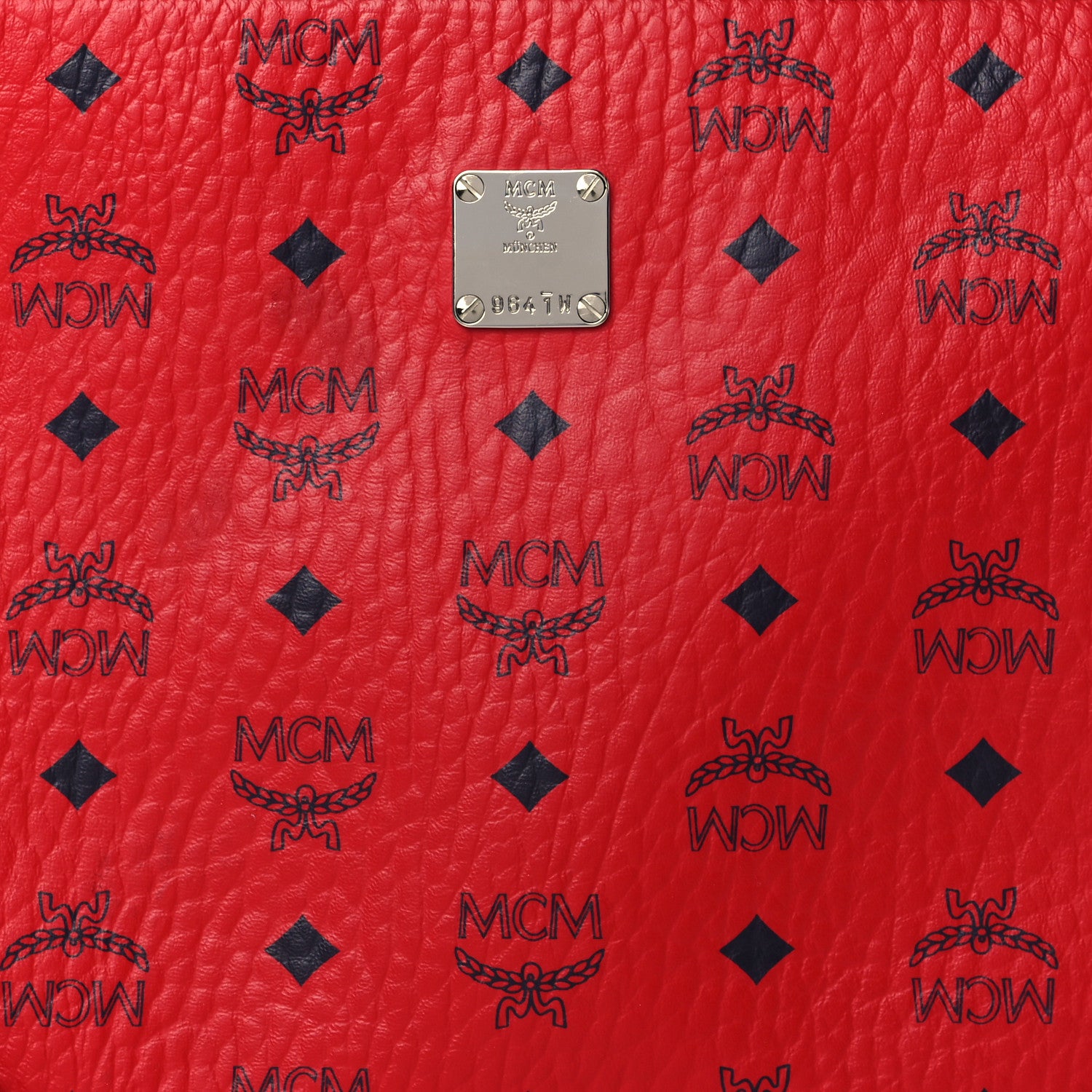 MCM Visetos Stark Wristlet Pouch Red 8 of 8