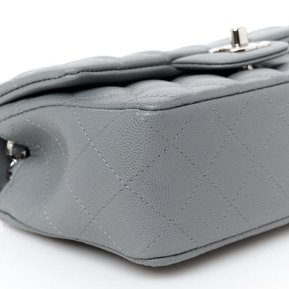 Chanel Caviar Quilted Mini Rectangular Flap Grey 10 of 11