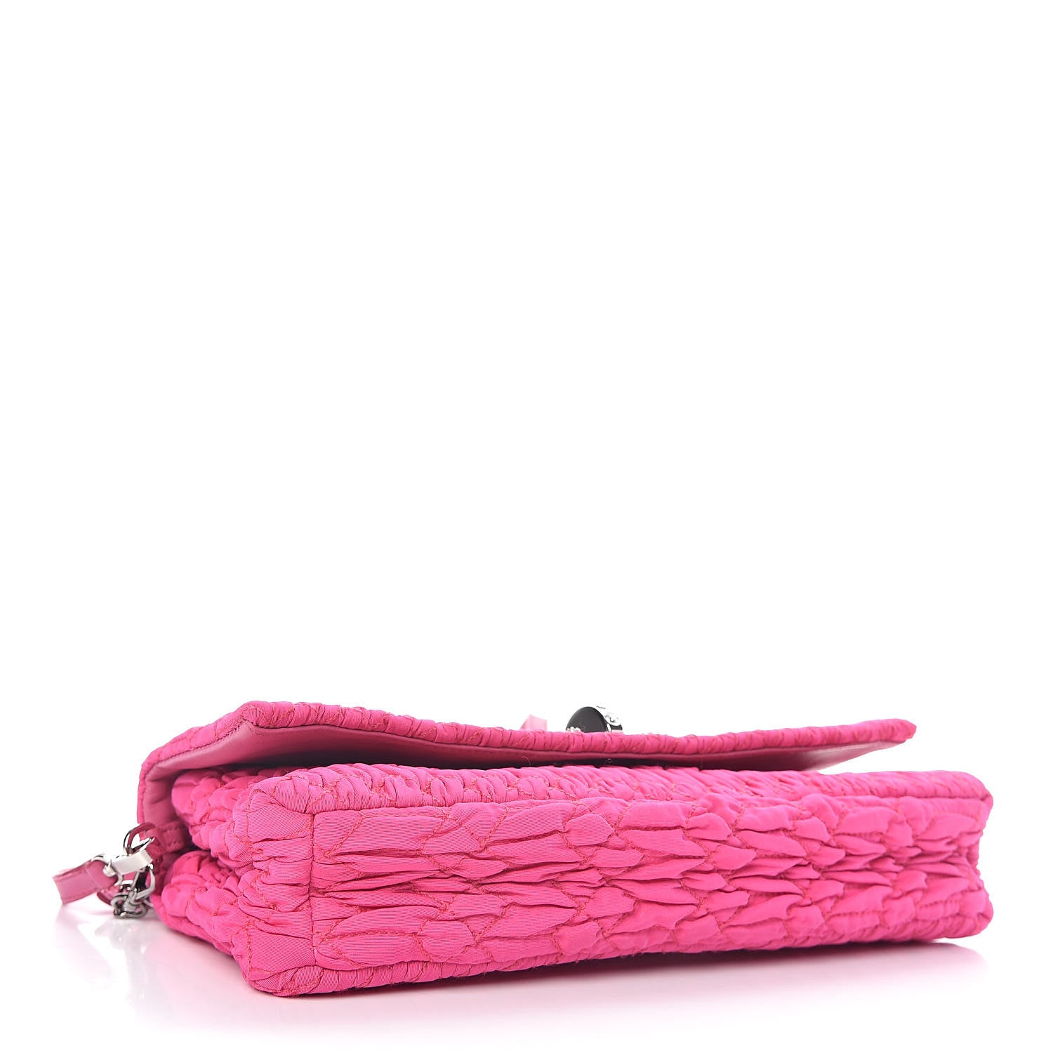 Miu Miu Faille Matelasse Crystal Flap Clutch Pink 4 of 10