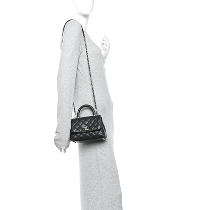 Chanel Caviar Quilted Extra Mini Coco Handle Flap Black 2 of 10