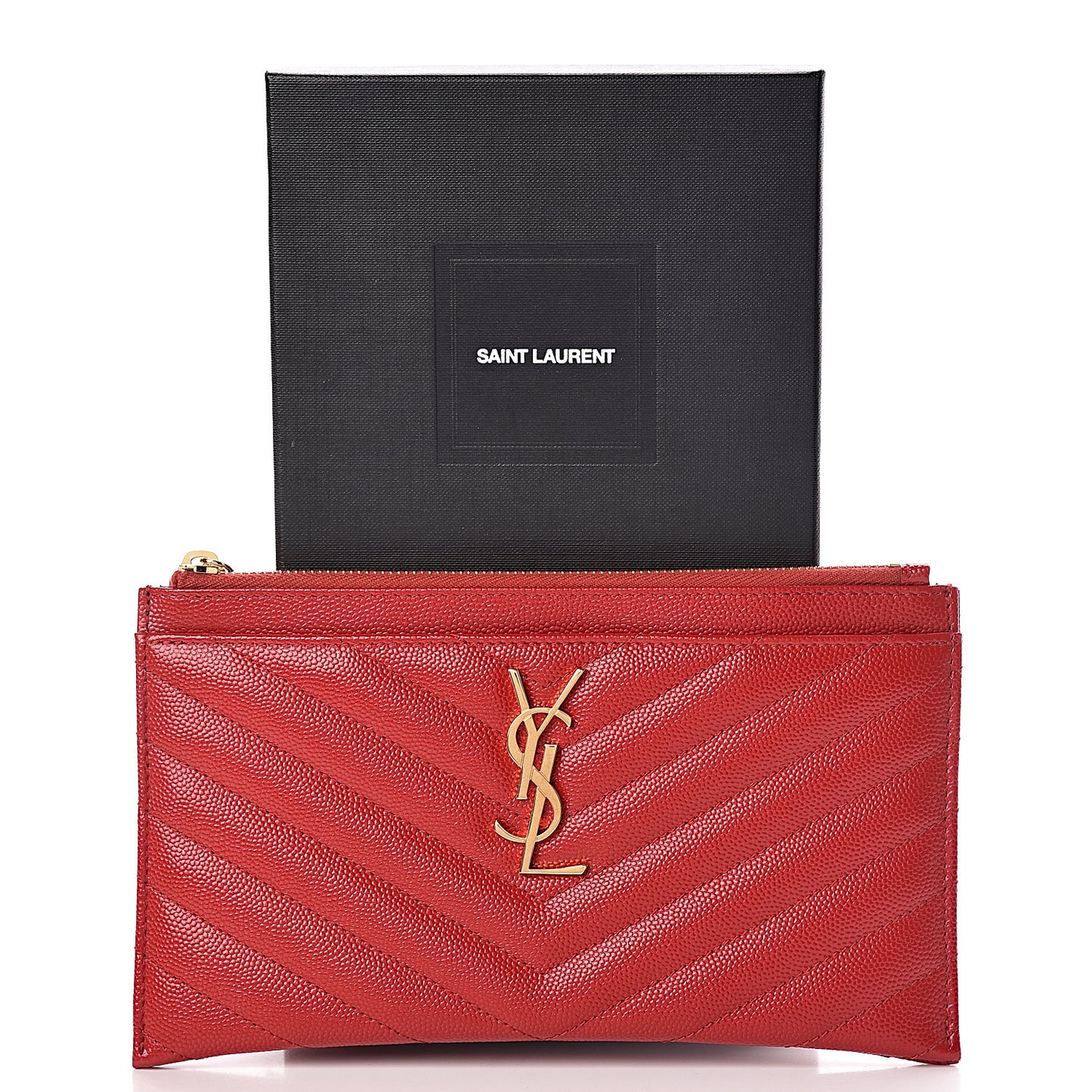 Grain De Poudre Chevron Monogram Bill Pouch Bandana Red