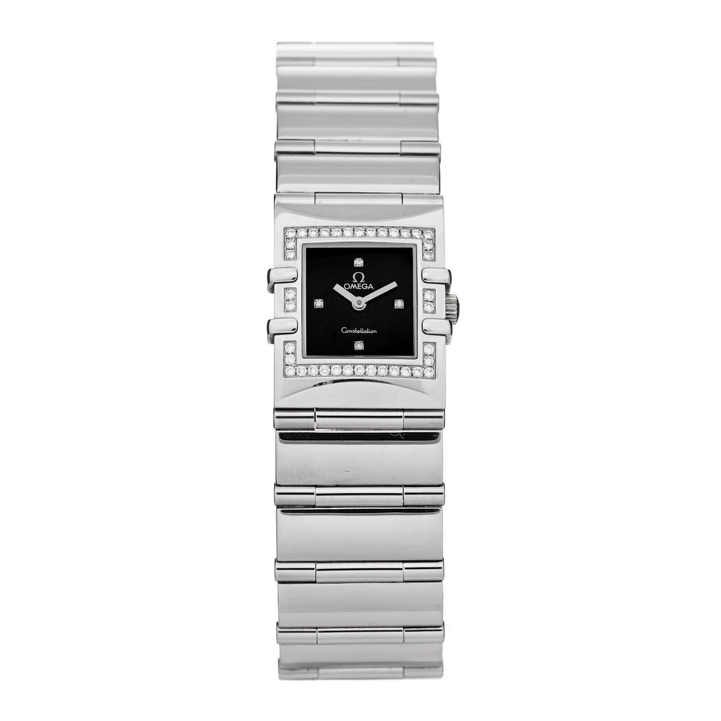Stainless Steel Diamond 19mm Constellation Quadra Quartz Watch Black 1528.46.00