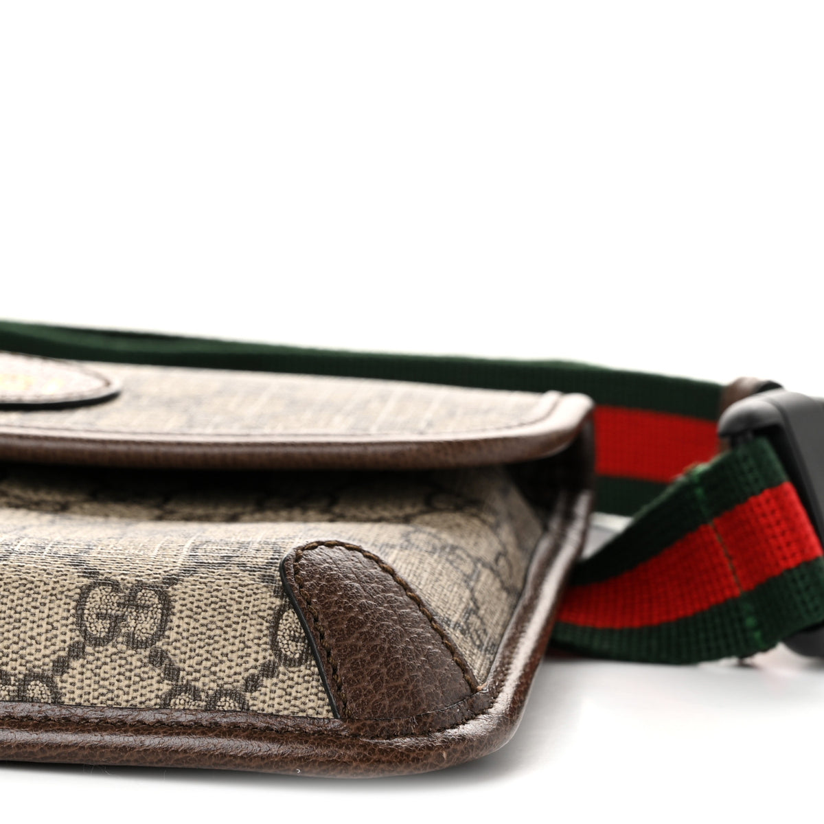 GG Supreme Monogram Neo Vintage Web Belt Bag Brown