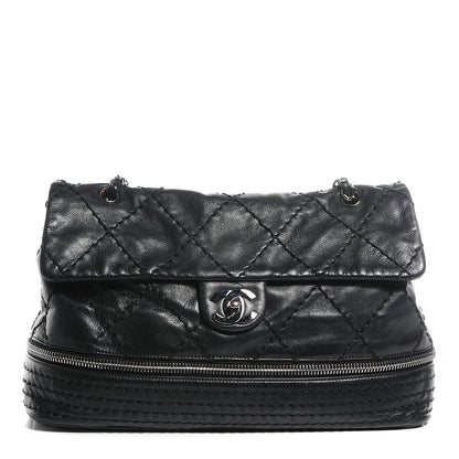 Chanel Calfskin Large Expandable Flap Bag Black 1 of 7