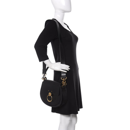 Chloe Calfskin Suede Large Tess Bag Black 2 of 10