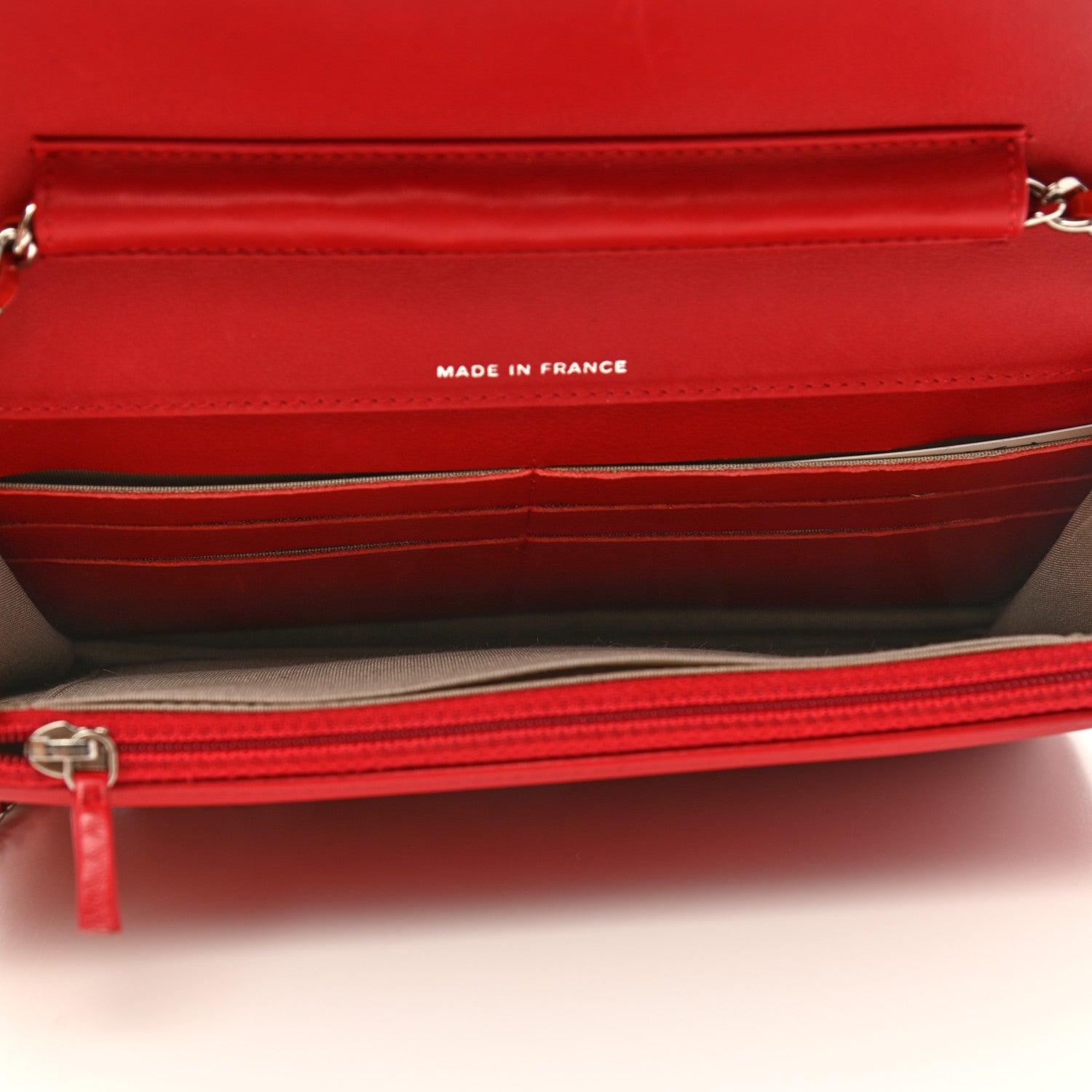 Chanel Patent Strass Wallet On Chain WOC Red 5 of 15
