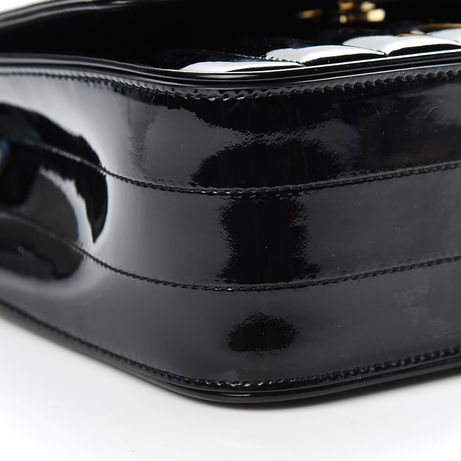 Saint Laurent Patent Calfskin Matelasse Monogram Medium Vicky Chain Bag Black 10 of 12