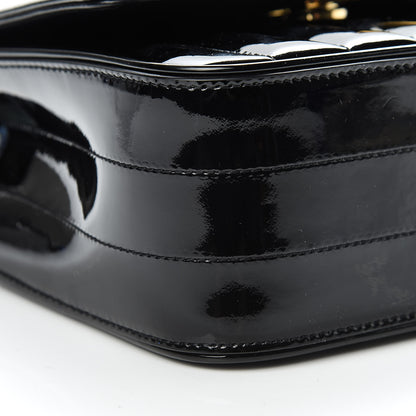 Saint Laurent Patent Calfskin Matelasse Monogram Medium Vicky Chain Bag Black 10 of 12