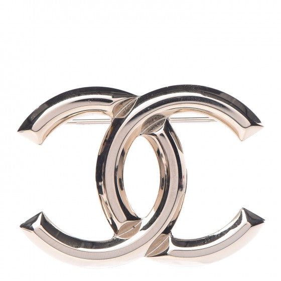 Chanel Metal CC Brooch Light Gold 1 of 5