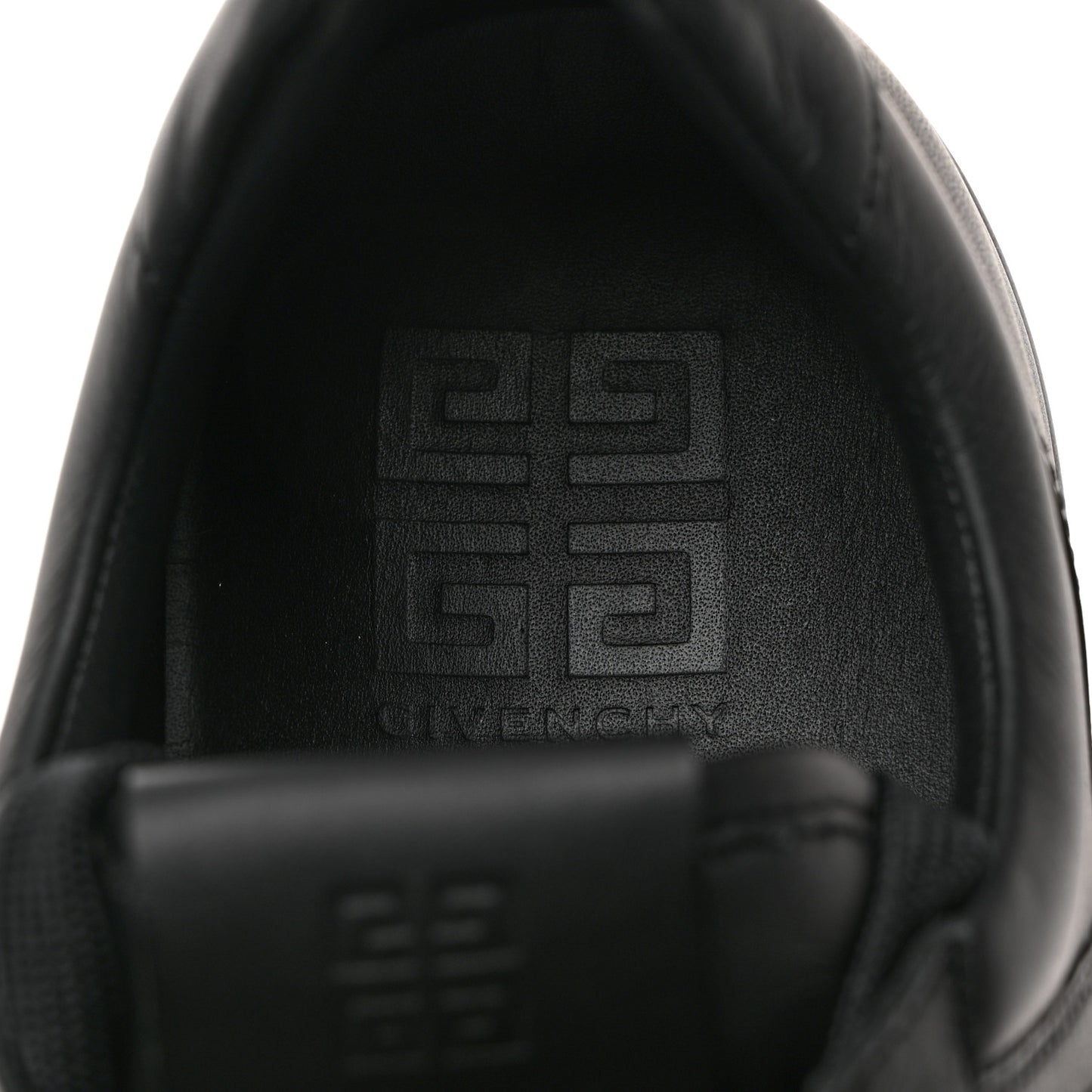 Calfskin G4 Logo Embossed Mens Sneakers 44 Black