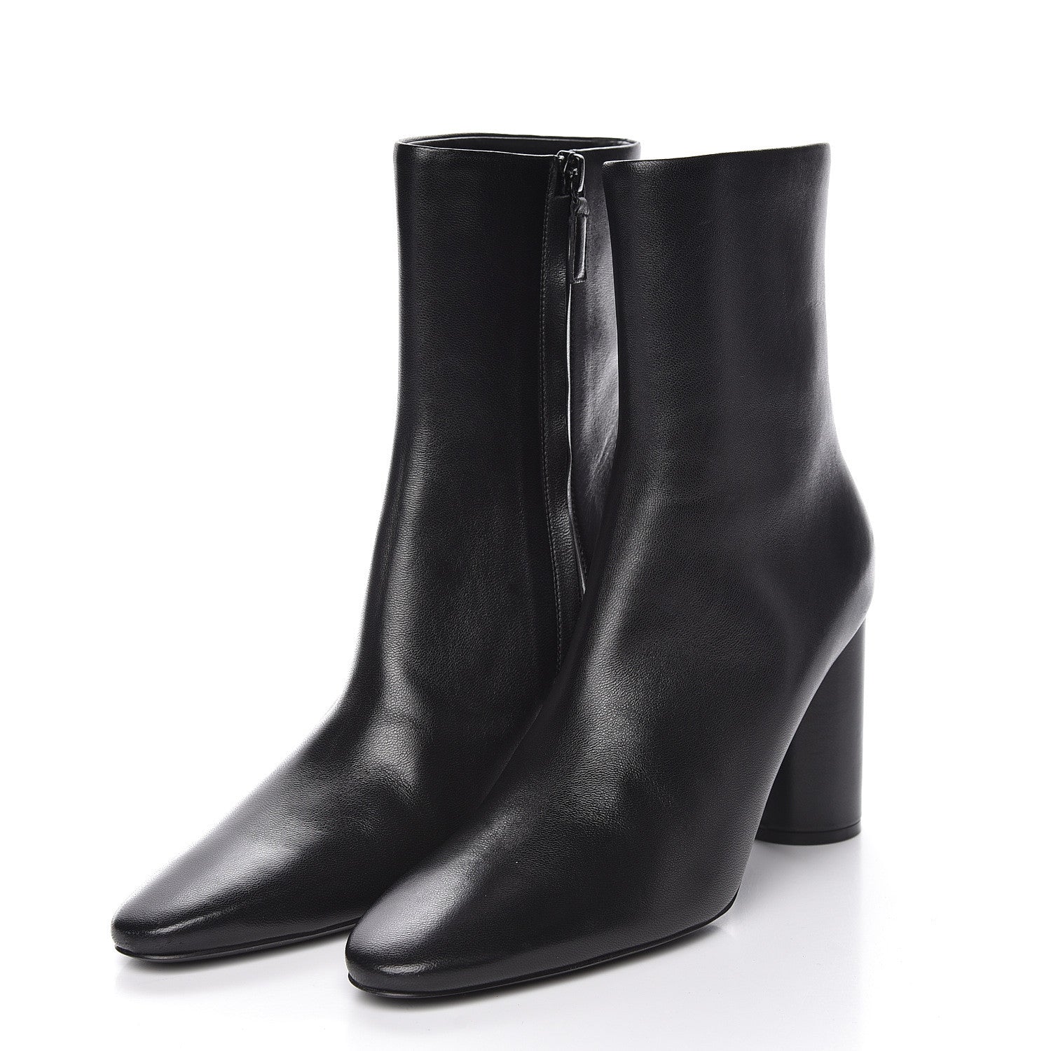 Balenciaga Shiny Sheepskin 20mm Oval Booties 37 Black 3 of 13
