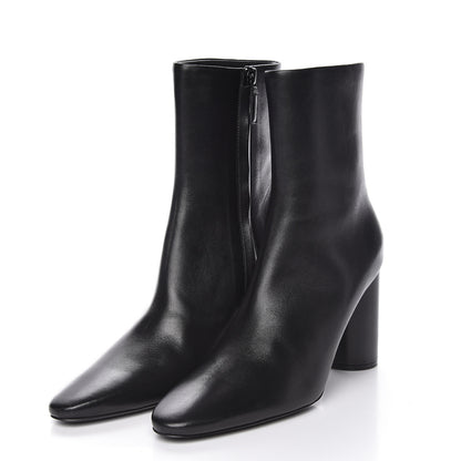 Balenciaga Shiny Sheepskin 20mm Oval Booties 37 Black 3 of 13