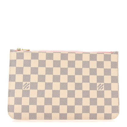 Louis Vuitton Damier Azur Neverfull MM GM Pochette Rose Ballerine 1 of 6