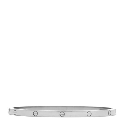 Cartier 18K White Gold Small LOVE Bracelet 18 2 of 9