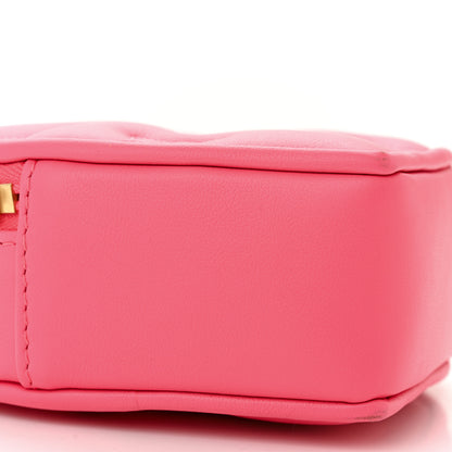 Louis Vuitton Calfskin Embroidered Monogram Pop My Heart Bag Pouch Dragon Fruit Pink 8 of 10