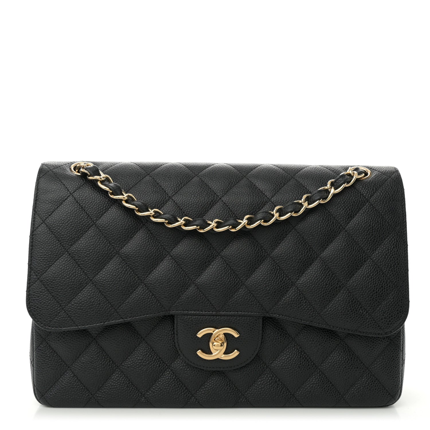 Chanel Caviar Quilted Jumbo Double Flap Black 1 of 12