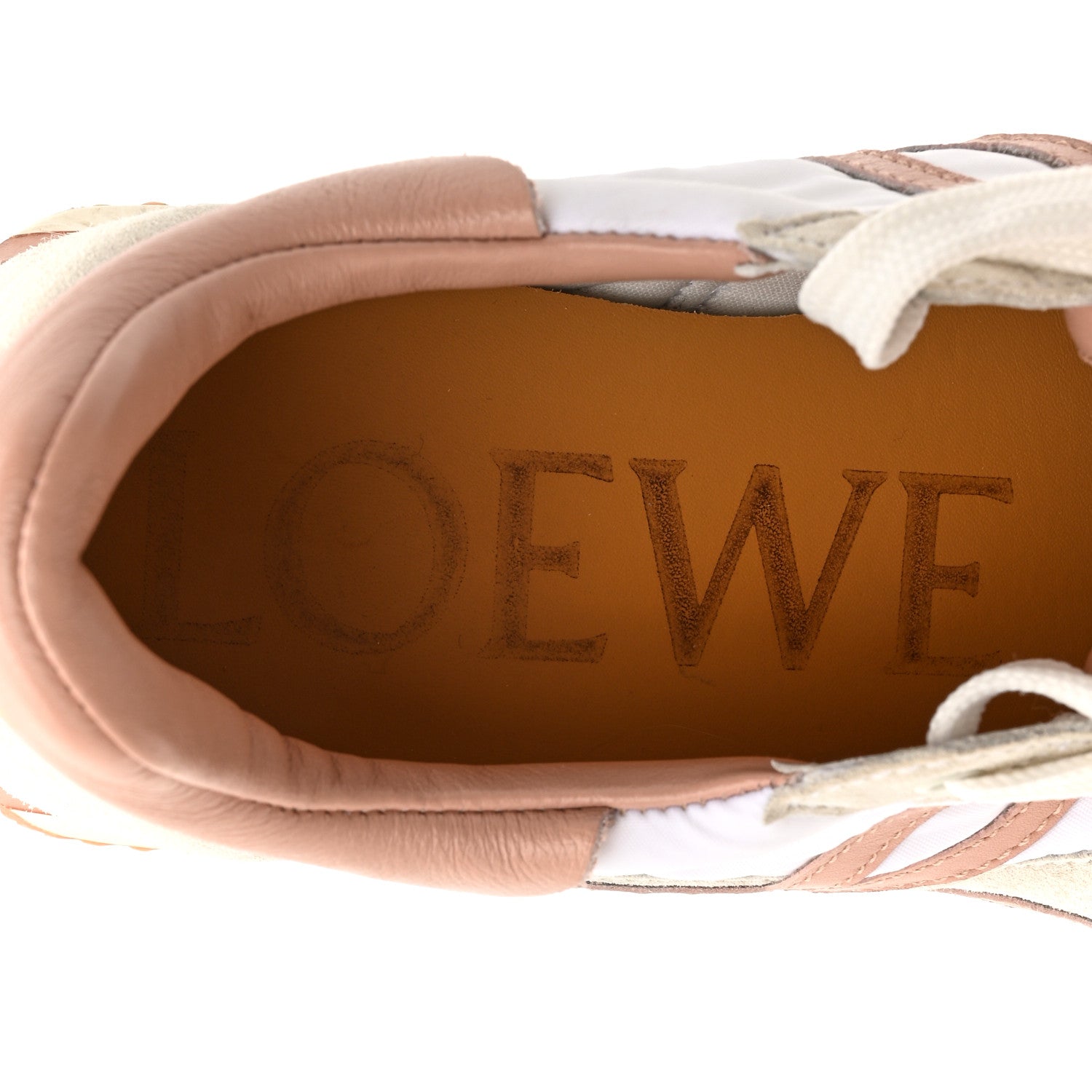 Loewe Nylon Suede Flow Runner Sneakers 38 White Powder 9 of 11