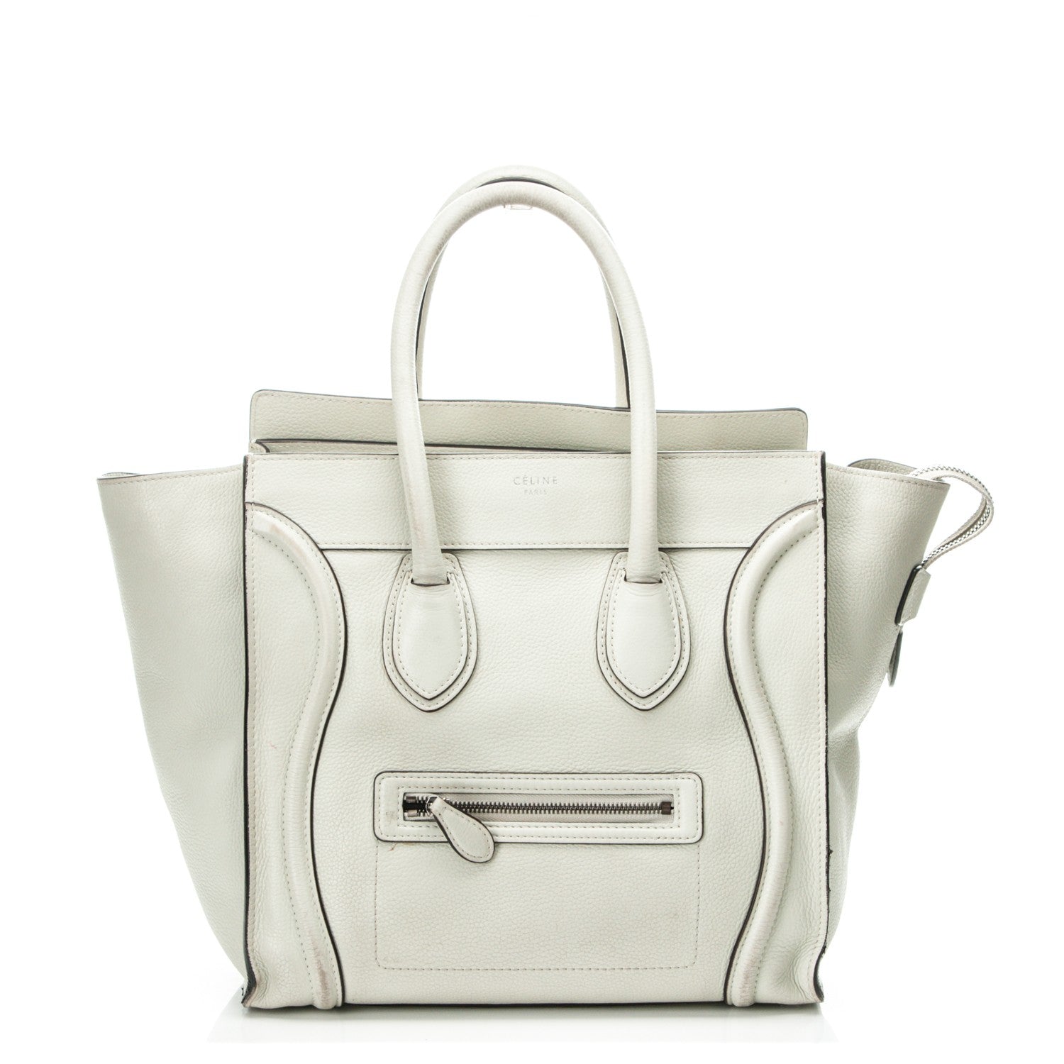 Celine Drummed Calfskin Mini Luggage Lune 1 of 9