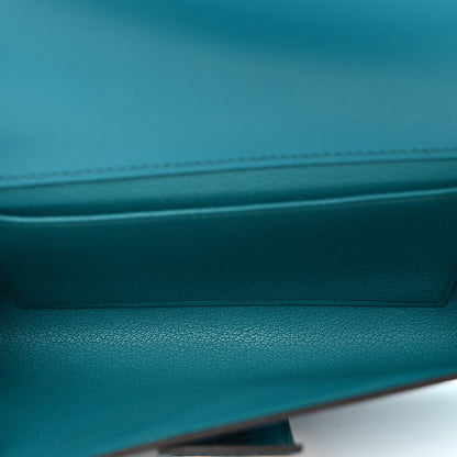 Hermes Tadelakt Medor 23 Clutch Bleu Izmir 5 of 7