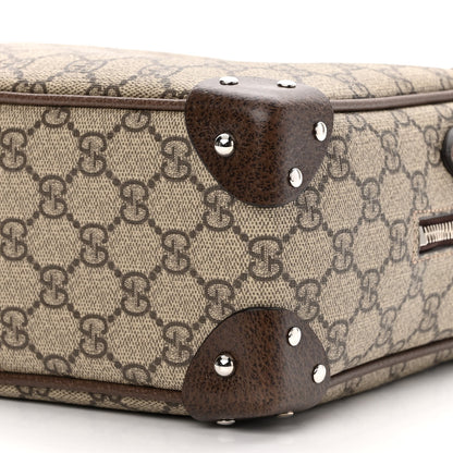 Gucci GG Supreme Monogram Textured Calfskin Square Messenger Bag Beige Ebony New Acero 10 of 10