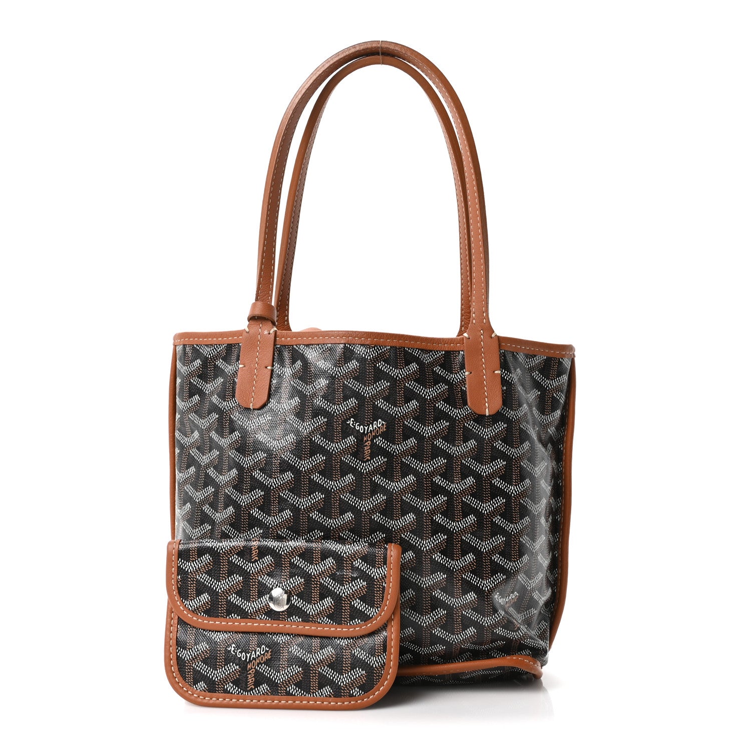 Goyard Goyardine Reversible Mini Anjou Black Gold 3 of 17