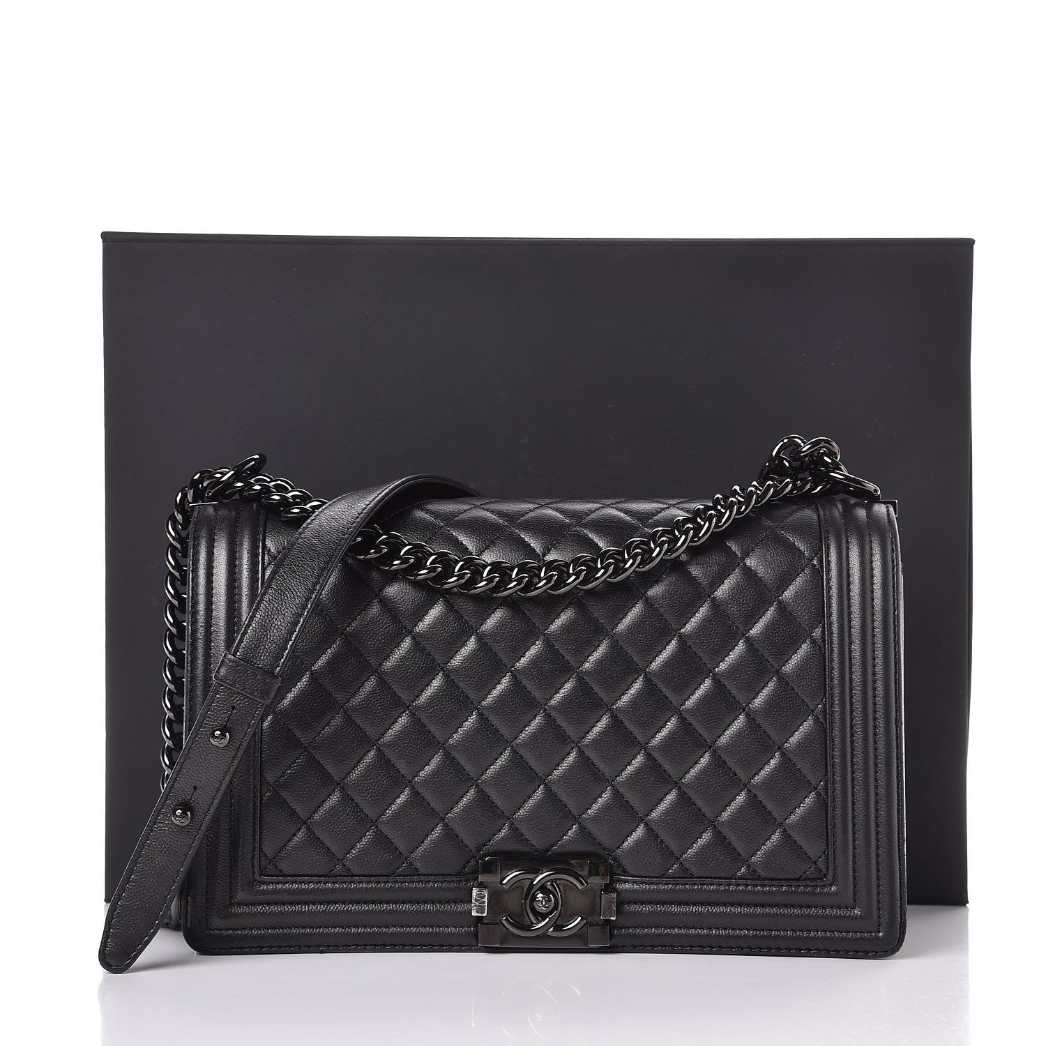 Chanel Caviar Quilted New Medium Boy Flap So Black 15 of 15