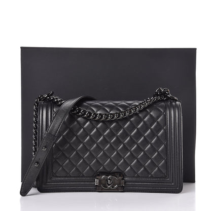 Chanel Caviar Quilted New Medium Boy Flap So Black 15 of 15