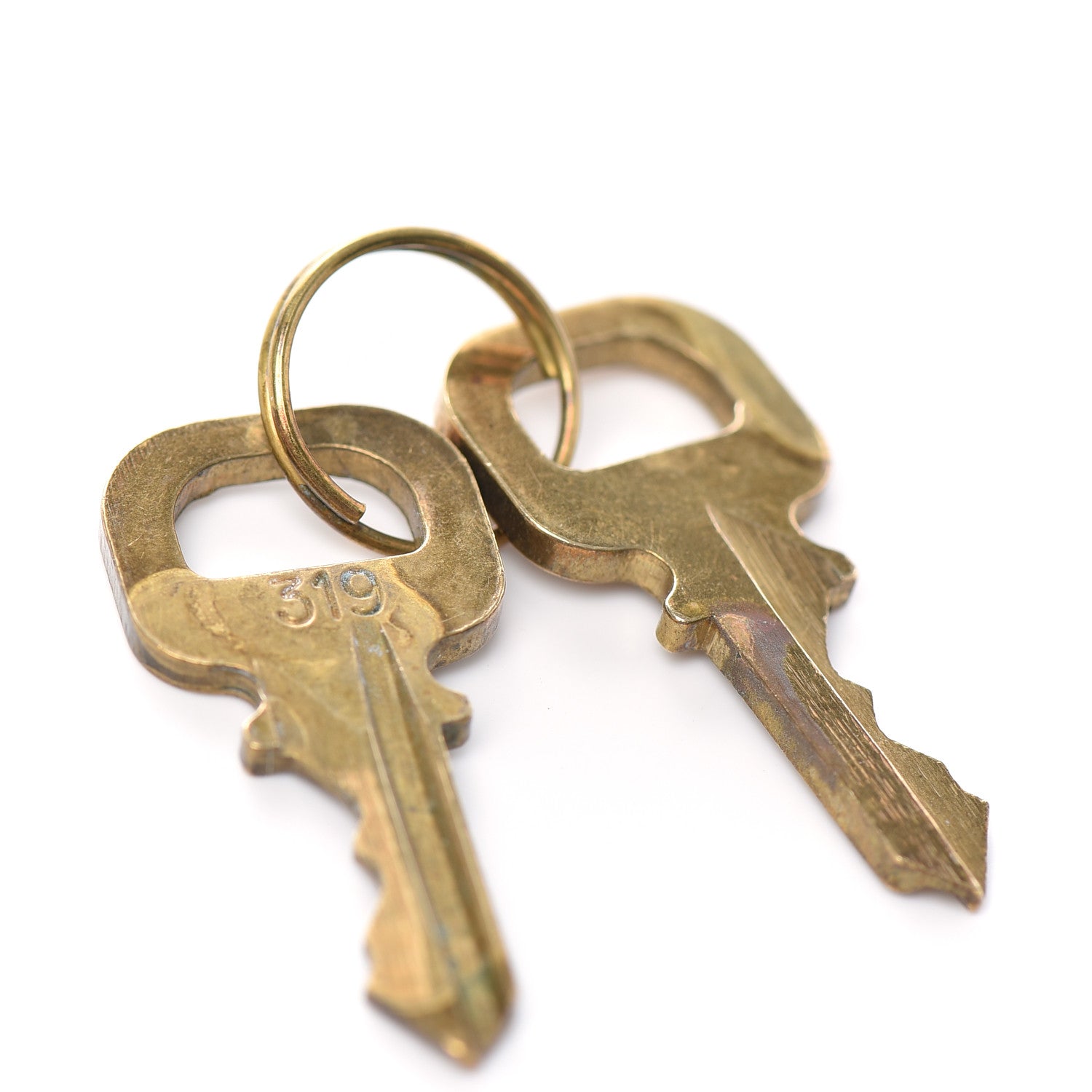 Louis Vuitton Brass Lock and 2 Keys Set #319 5 of 5