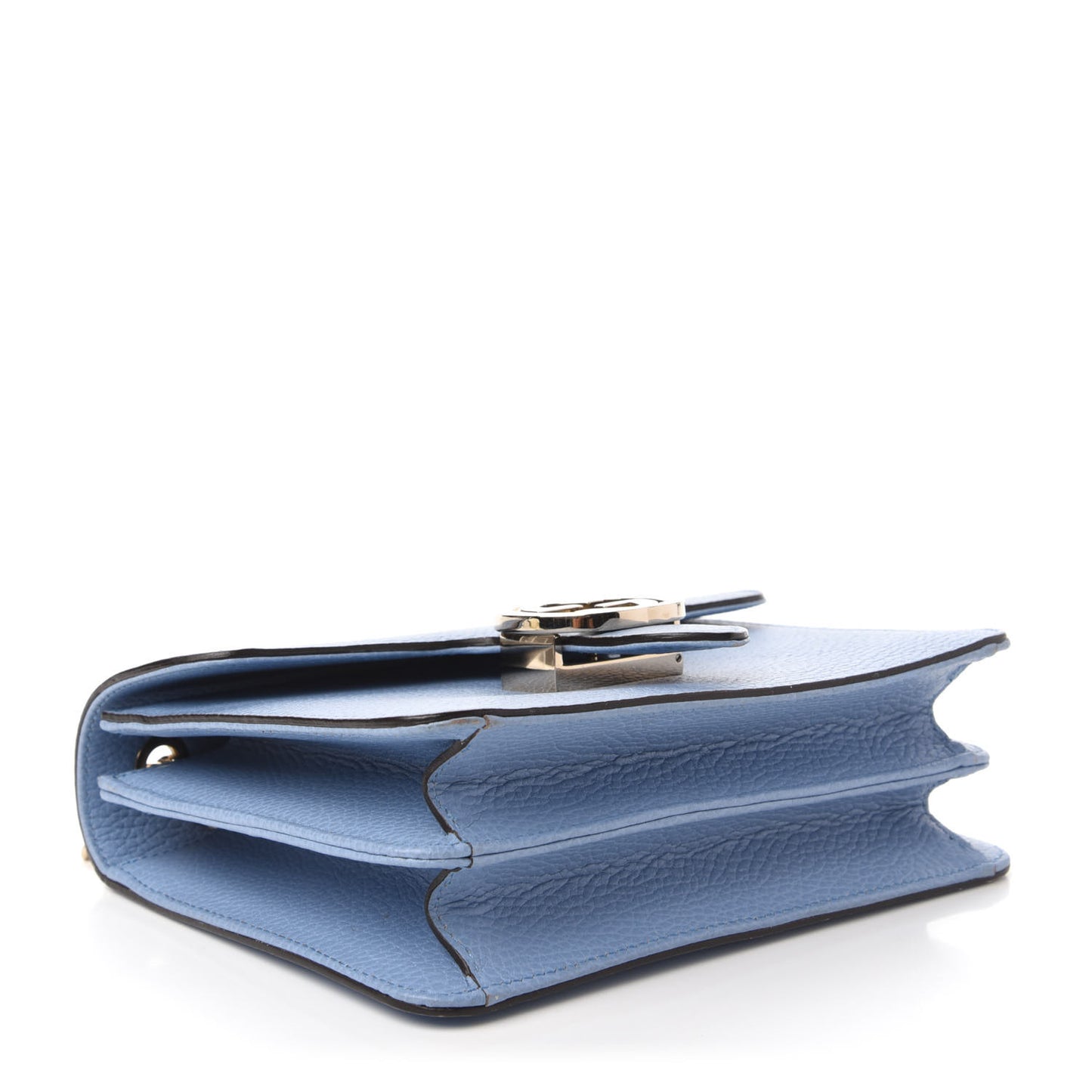 Dollar Calfskin Small Interlocking G Shoulder Bag Mineral Blue