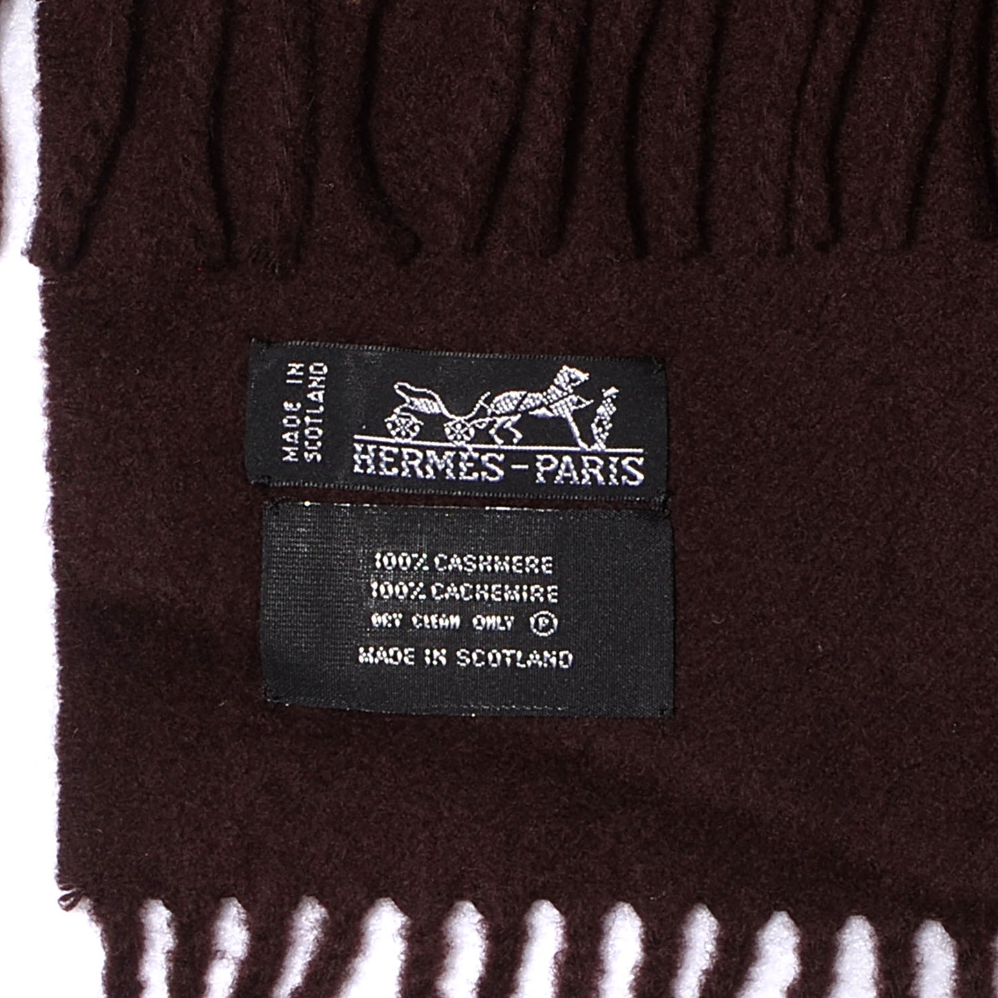 Solid Cashmere Scarf Brown