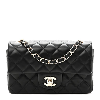 Chanel Lambskin Quilted Mini Rectangular Flap Black 1 of 11