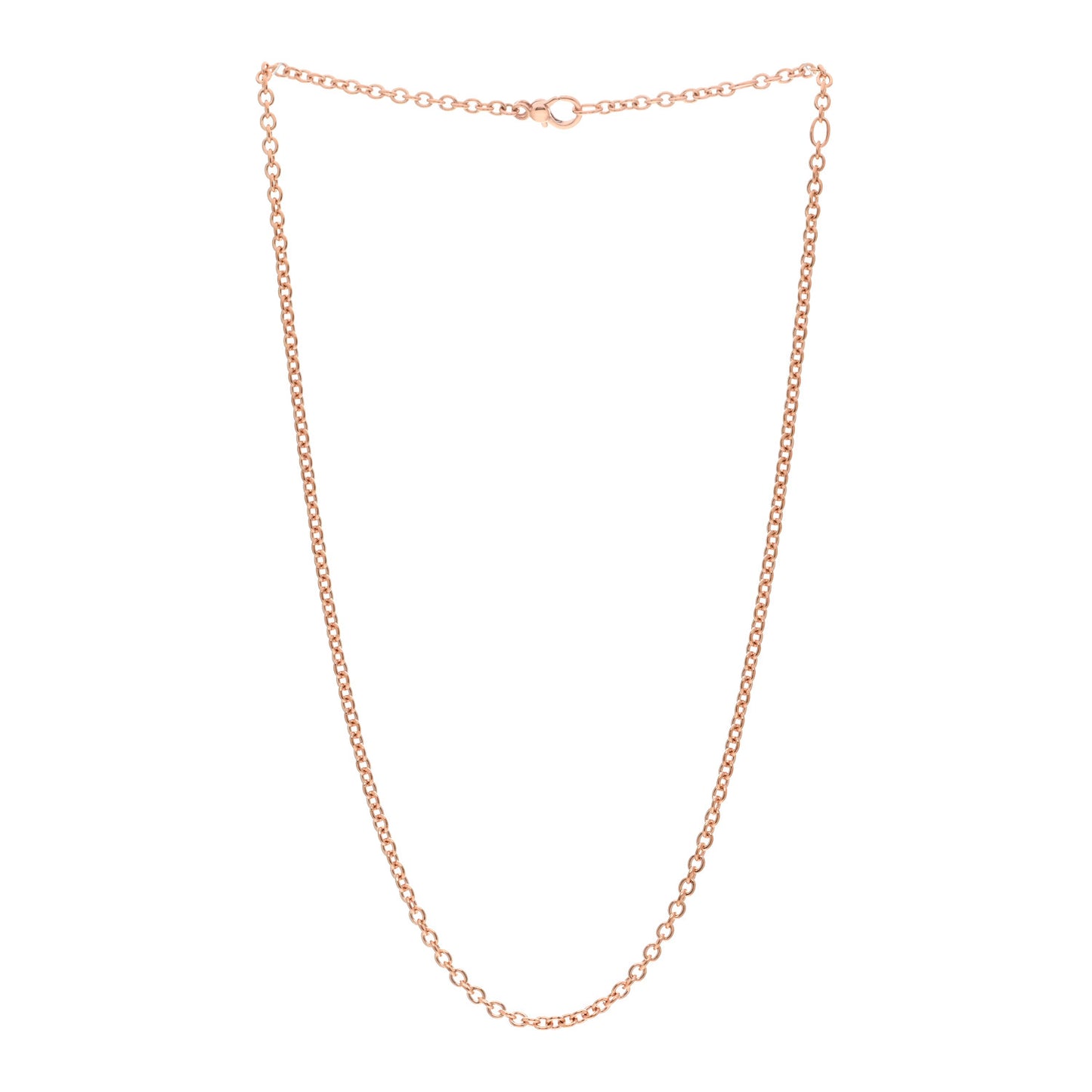 18K Rose Gold Chain Necklace 16.5"