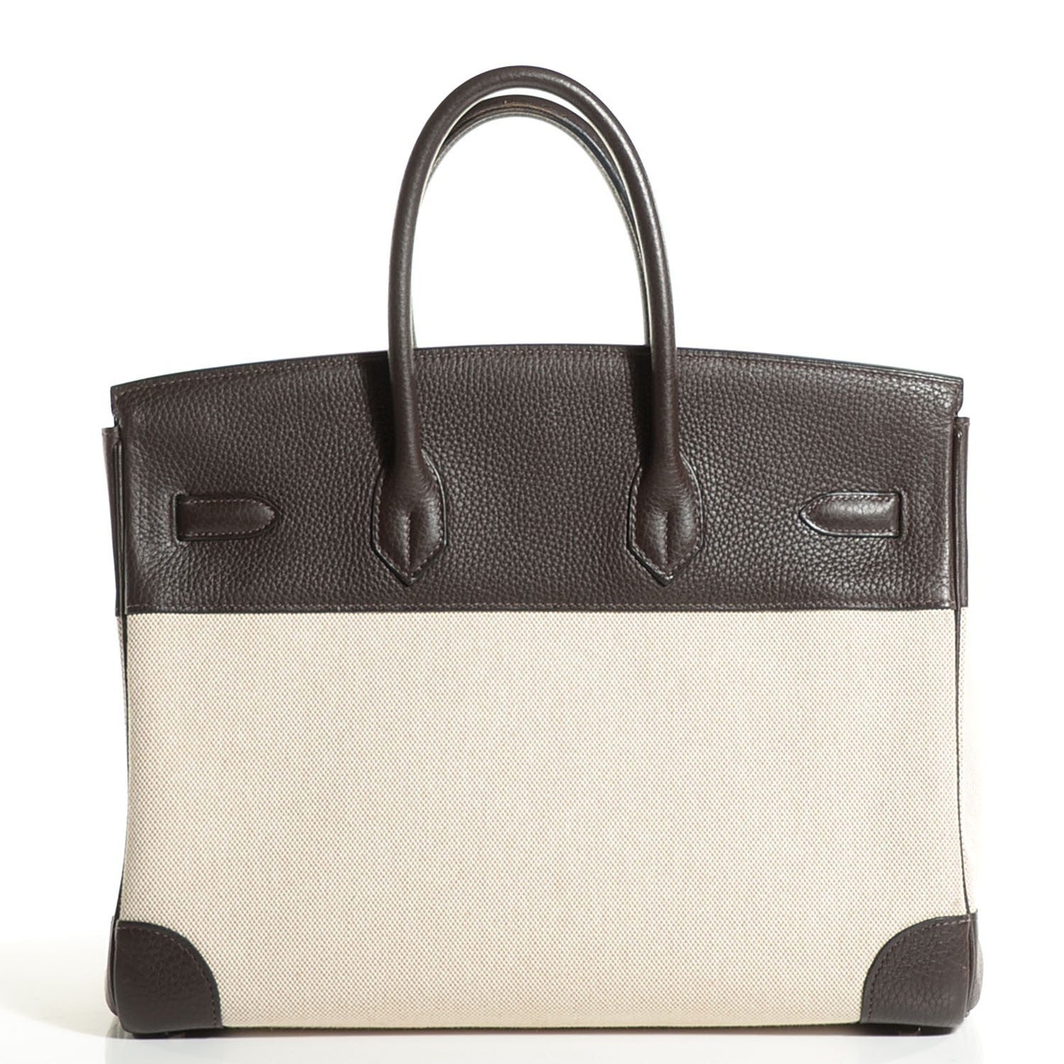 Hermes Toile Togo Birkin 35 Chocolate 6 of 31