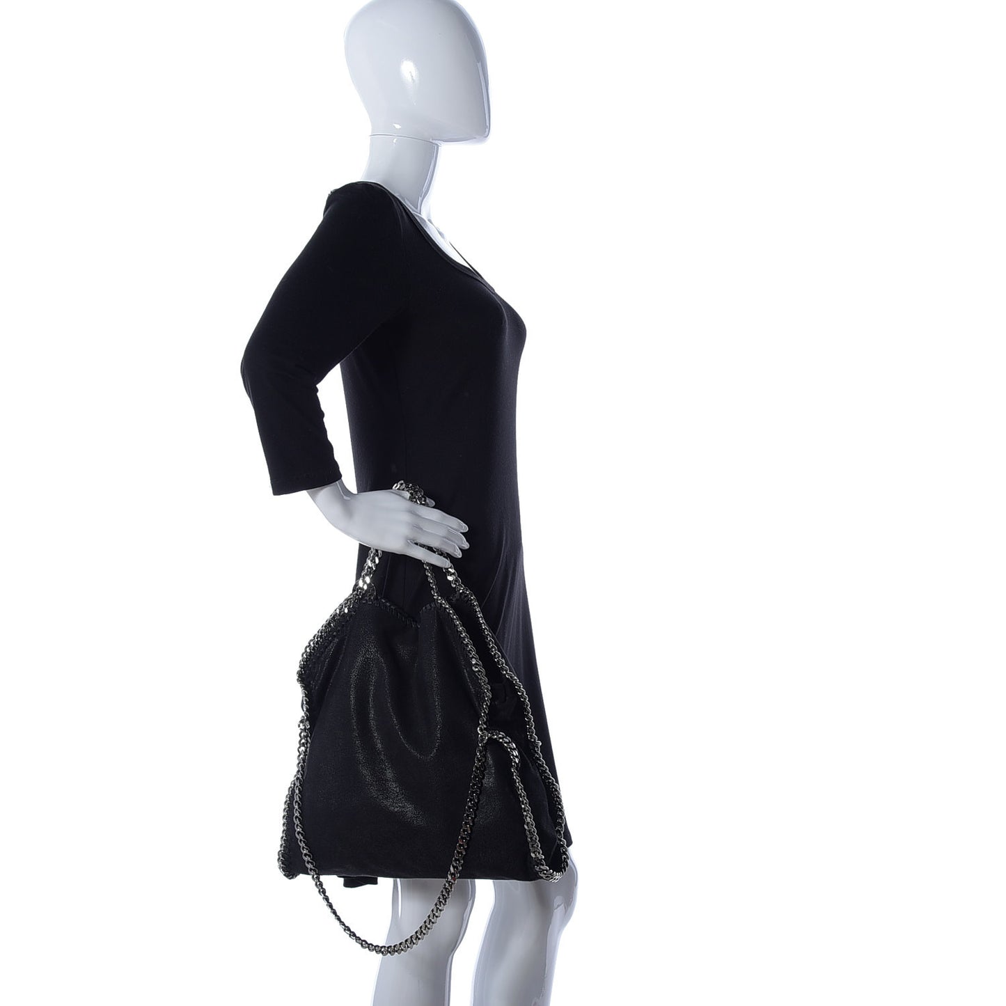 Shaggy Deer Small Falabella Tote Black