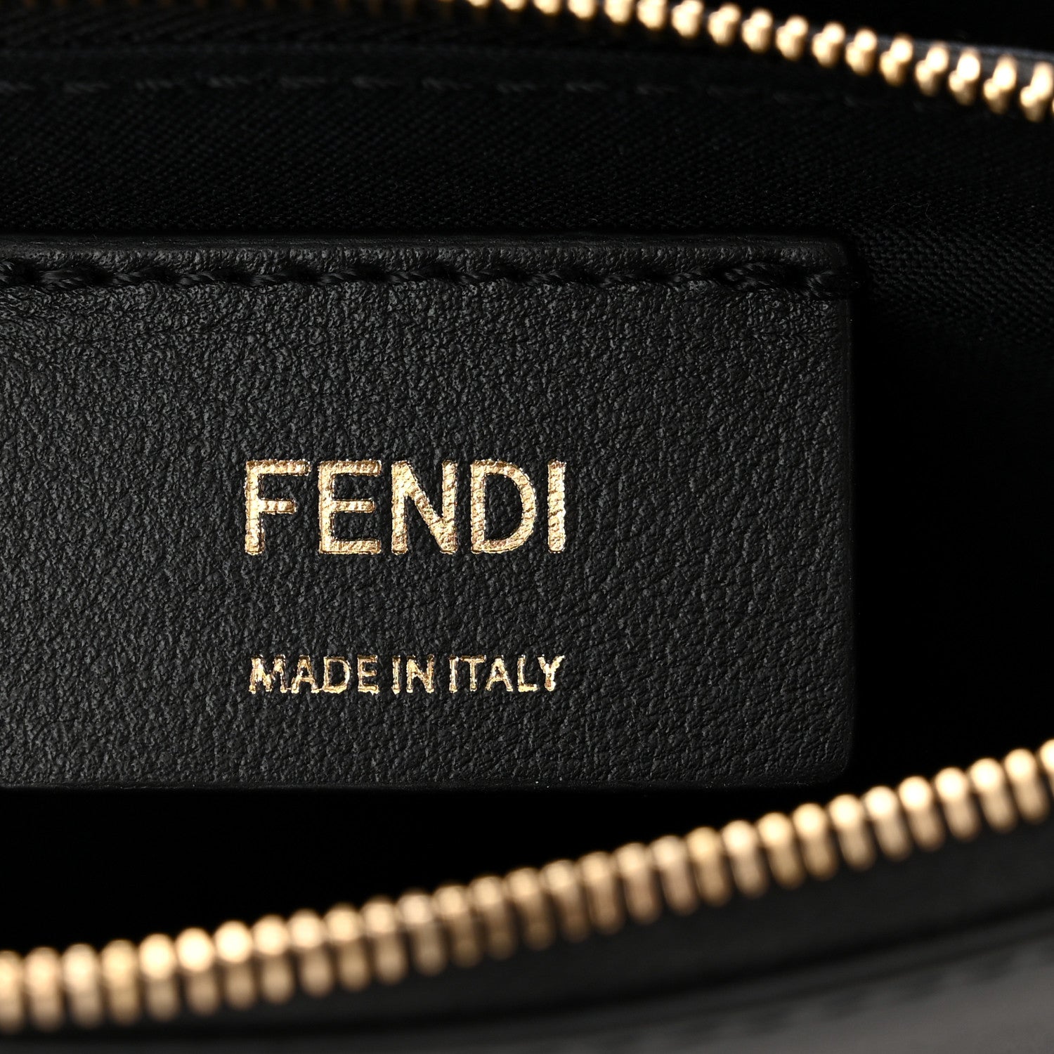 Fendi Vitello King Tamponato Logo Embossed Medium Wallet On Chain Black 6 of 11